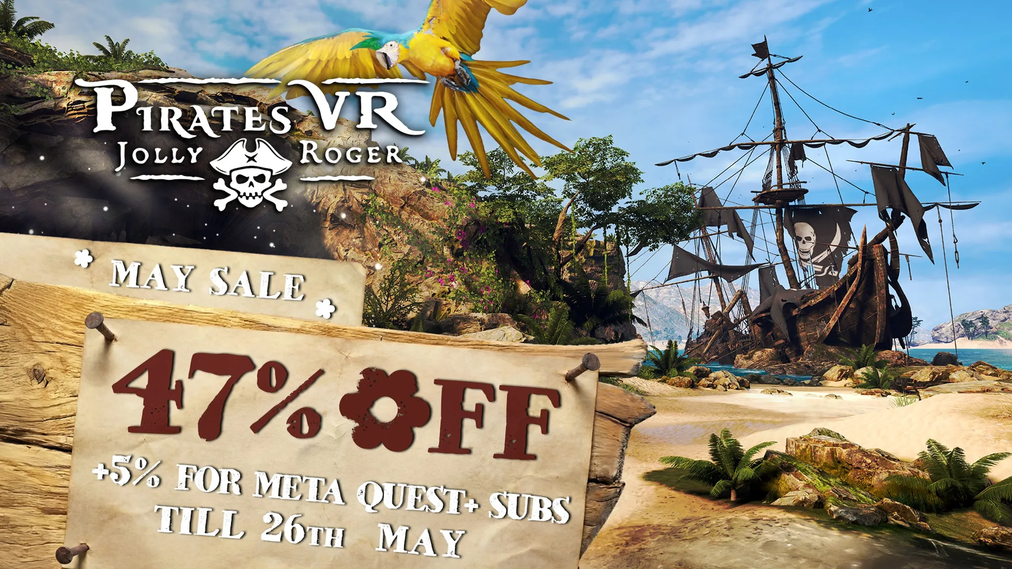 Пиратская авантюра: скидка 47% на Pirates VR: Jolly Roger!